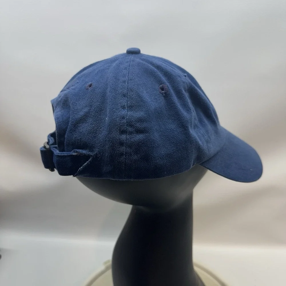 Vintage Nike Strap back Hat‎ Cap Swoosh Logo Blue Adjustable